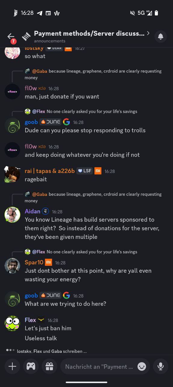Gaba's message showing cherry-picked commits 2/5