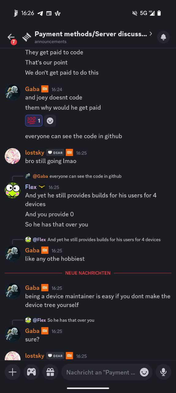 Gaba's message showing cherry-picked commits 3/5