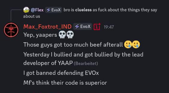 Joey and EvoX members showing hostility towards YAAP developers